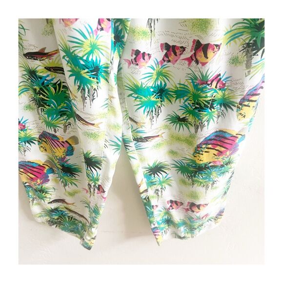 Gap Tropical Lightweight Trousers Novelty Tapered Leg Colorful Size Large Rayon - Picture 8 of 10